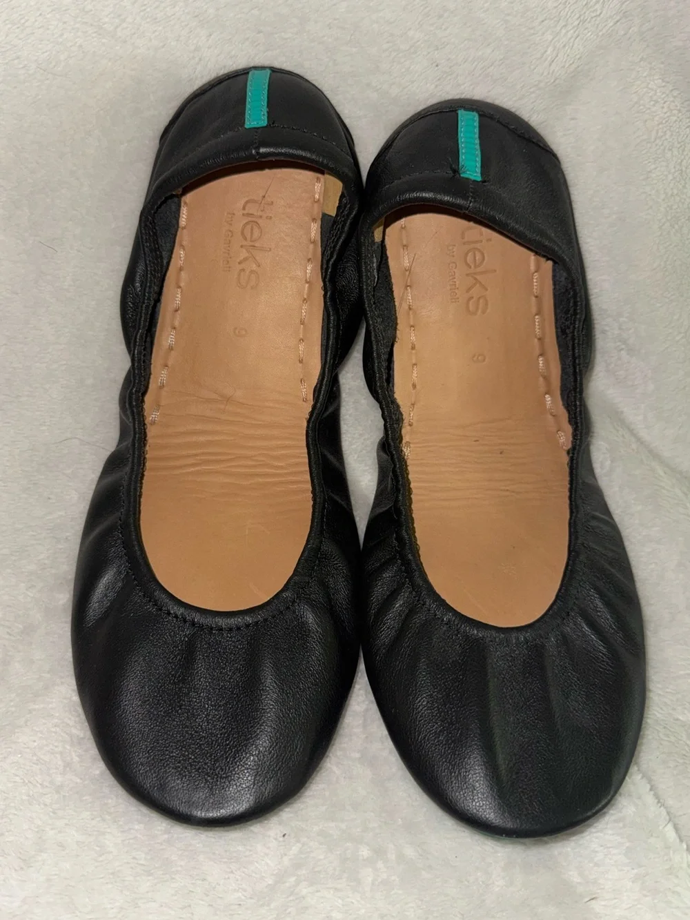 Tieks Black Leather Ballet Flats